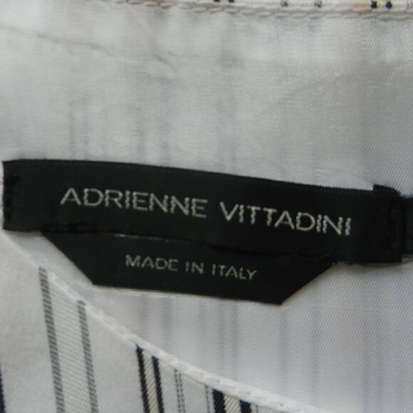 Designer Adrienne Vittadini, women's sleeveless striped dress, size 4 - Picture 3 of 10
